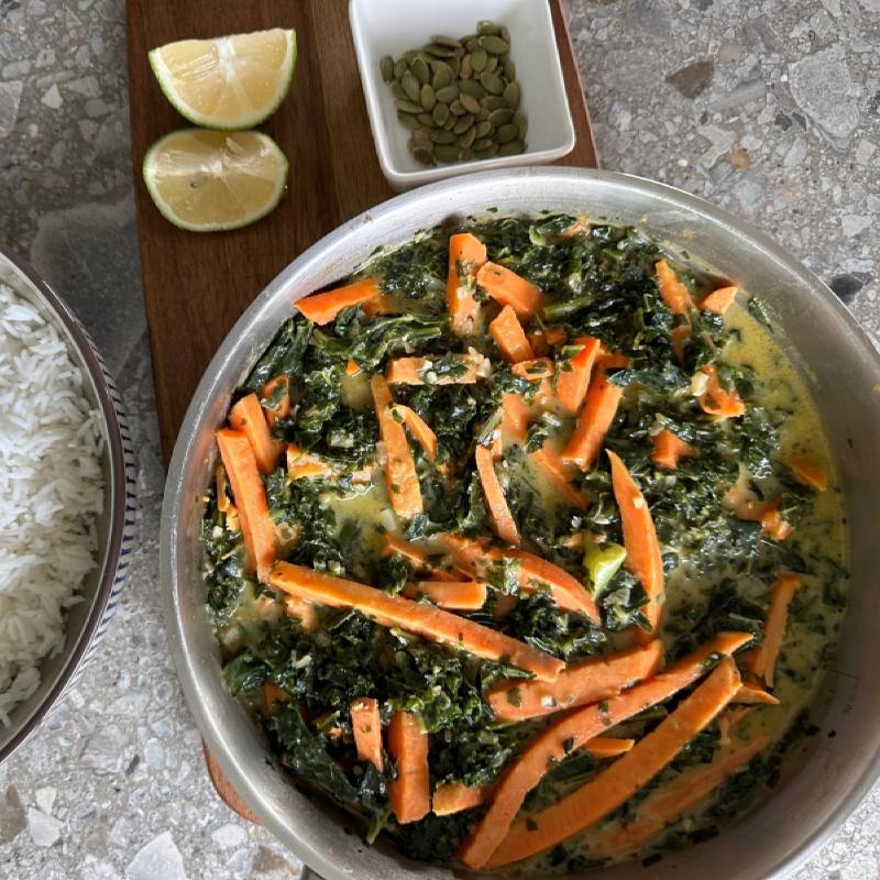 Sweet potato and Kale curry