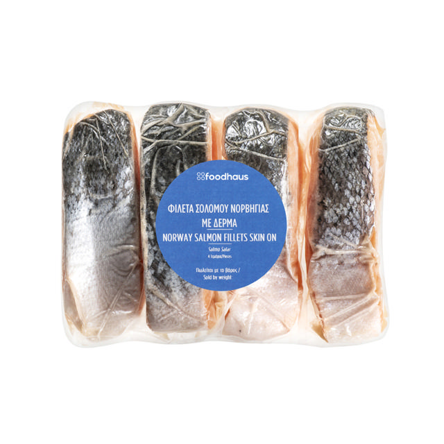 Φιλέτα Σολομού Νορβηγίας με δέρμα 4 τεμάχια 800g              