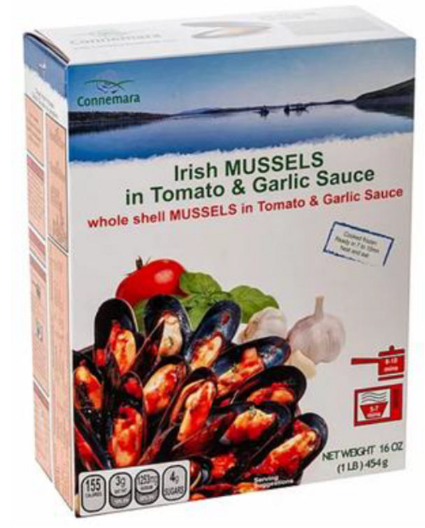 Ολόκληρα μύδια με σάλτσα από ντομάτα και σκόρδο 454g