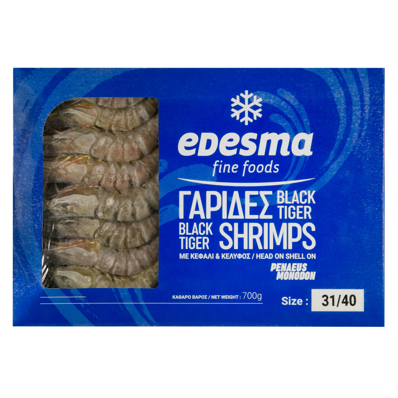 Γαρίδες Black Tiger Edesma 31/40 700g