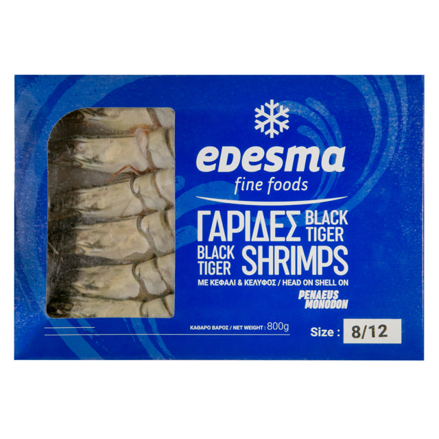 Γαρίδες Black Tiger Edesma 8/12 800g