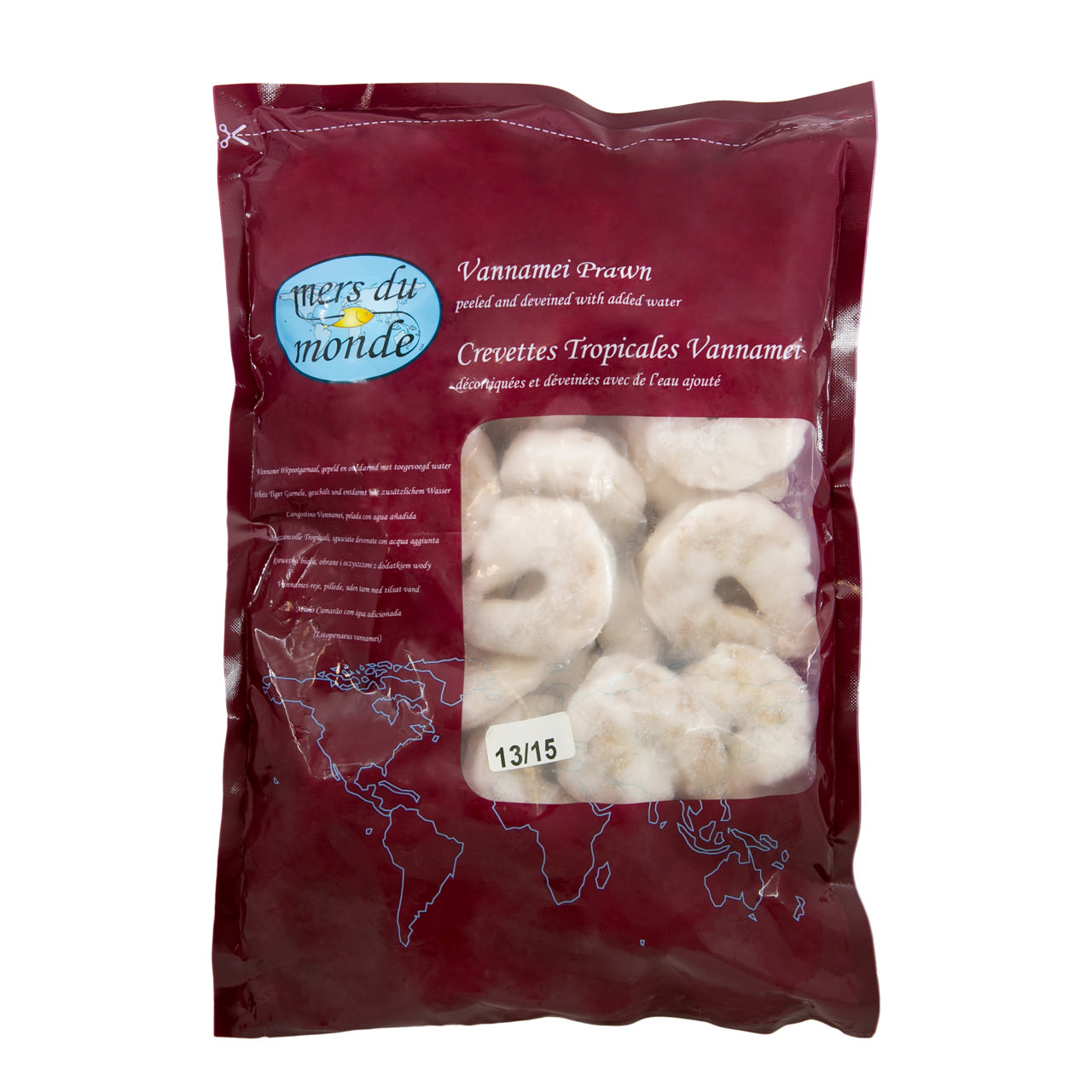 Γαρίδες Vannamei Ωμές Αποφλοιωμένες & καθαρισμένες 13/15 800g