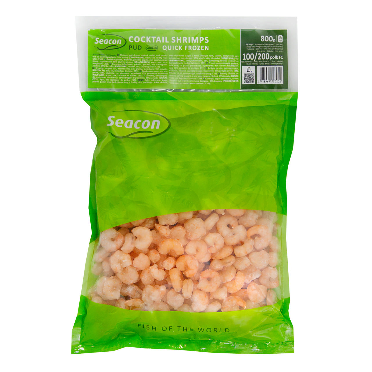 Γαρίδες Vannamei μαγειρεμένες και αποφλοιωμένες 800g