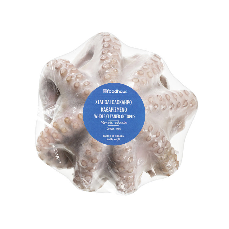 Χταπόδι ολόκληρο καθαρισμένο 1300g                  