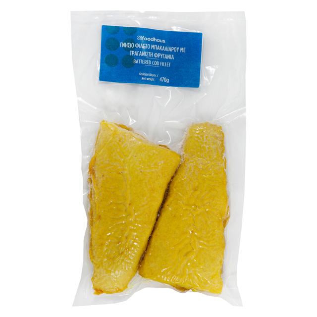 Γνήσιο φιλέτο μπακαλιάρου με τραγανιστή φρυγανιά 470g