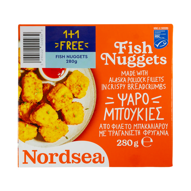 Nordsea Νuggets Ψαριού 280g 1+1 Free