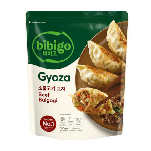 Bibigo Γκιόζα ντάμπλινγκς με βοδινό bulgogi & λαχανικά 600g
