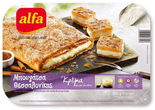 Alfa Μπουγάτσα με κρέμα βανίλιας 800g                 