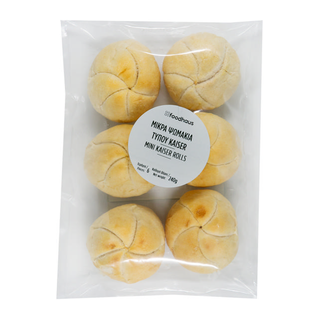 Μικρά ψωμάκια τύπου kaiser 6 X 40g                  
