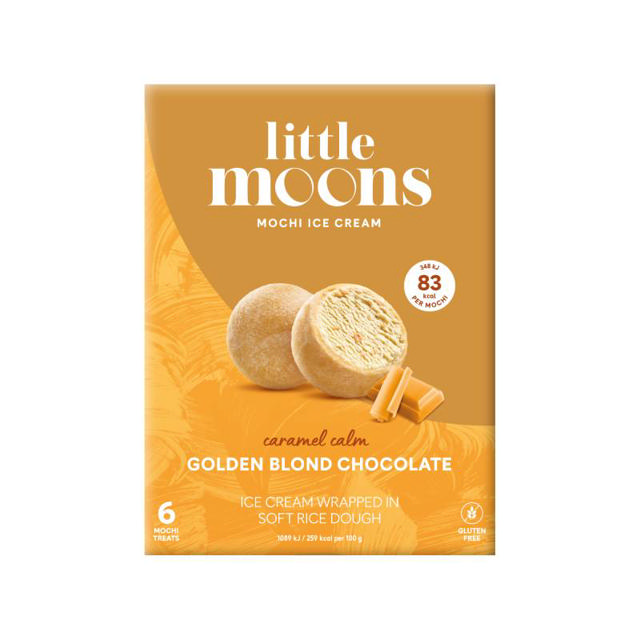 Little Moons Mochi παγωτό με λευκή σοκολάτα, καραμελωμένη ζάχαρη και κομμάτια σοκολάτας