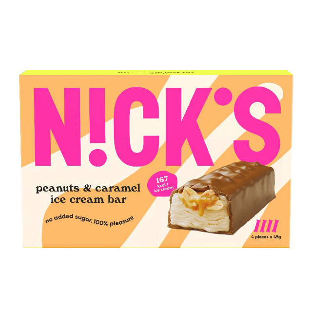 Nick's 4 Mπάρες παγωτού με φυστικοβούτυρο και καραμέλα 473ml