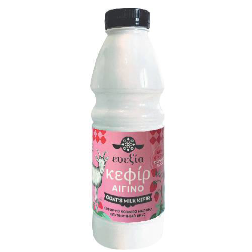 Ευεξία κεφίρ κατσικίσιο με φυσική γεύση φράουλα 500ml