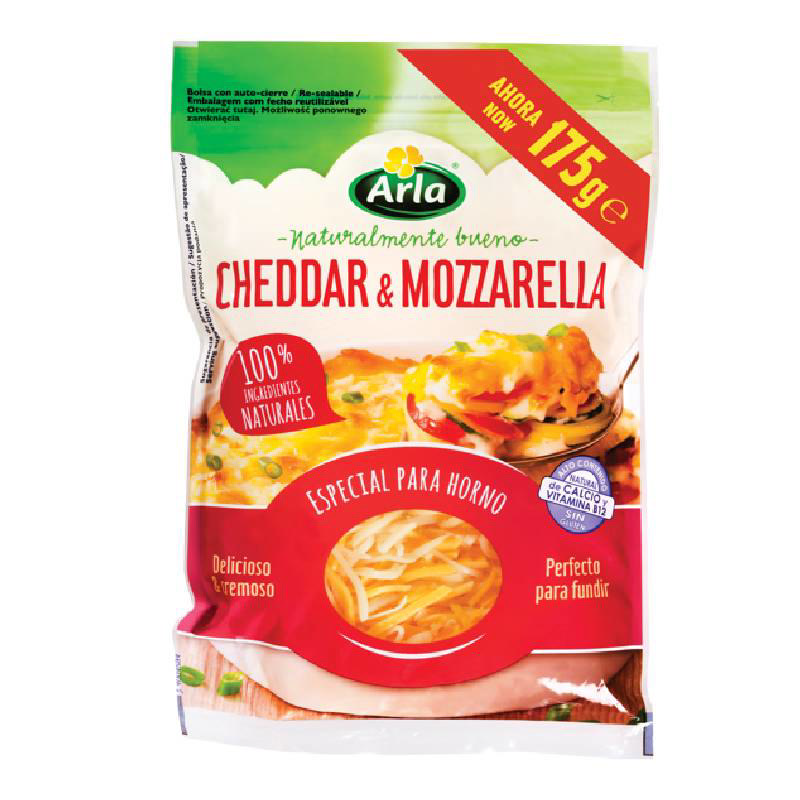 Arla Τσένταρ & Μοτσαρέλα τυρί τριμμένα 175g