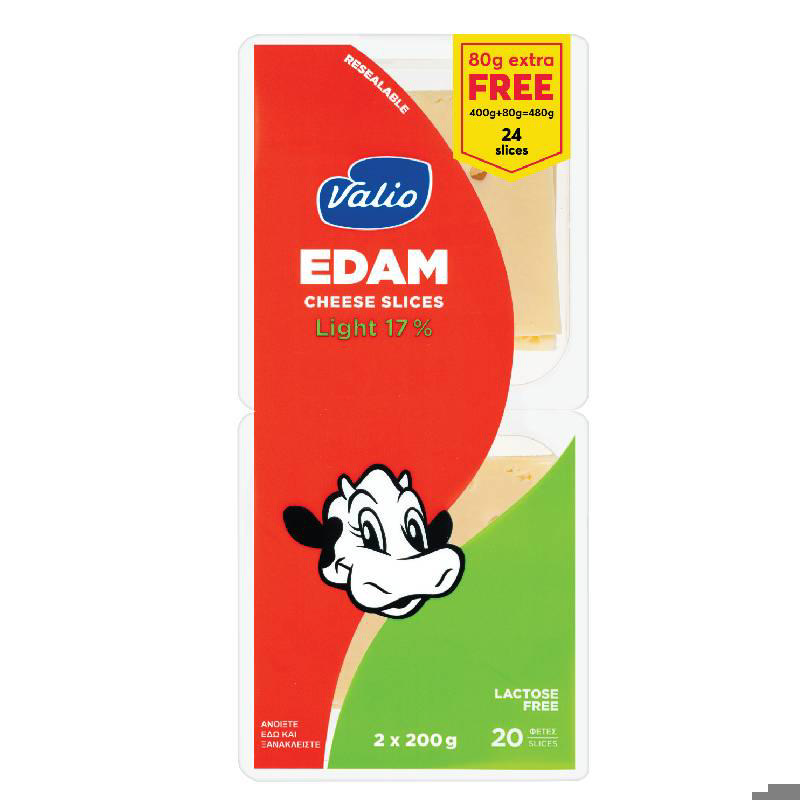Valio Ένταμ Light 17% 400g+ 80g Δωρεάν