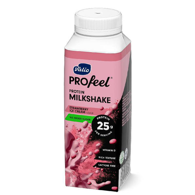 Valio Profeel Πρωτεϊνούχο μιλκσέικ με γεύση παγωτό φράουλα 250ml