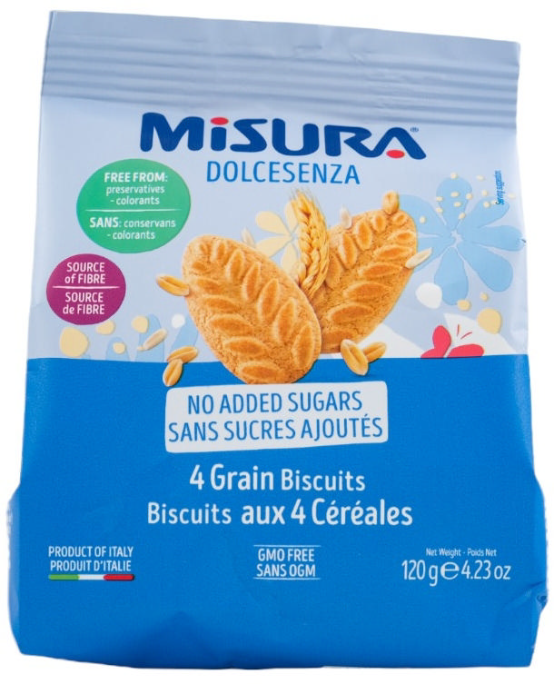 Μπισκότα δημητριακών χωρίς ζάχαρη 120g               