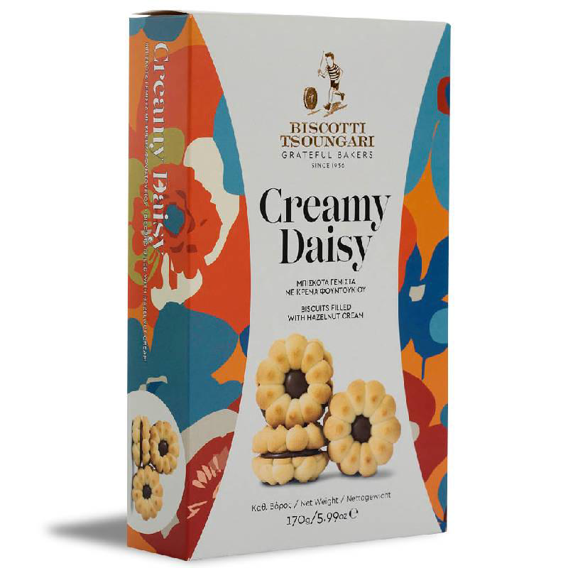 Tsoungari Creamy Daisy Mπισκότα με γέμιση κρέμα φουντούκι 170g