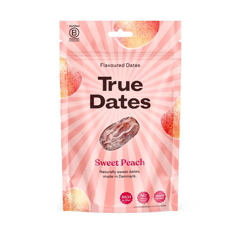 Χουρμάδες True Dates με γεύση ροδάκινο 100g