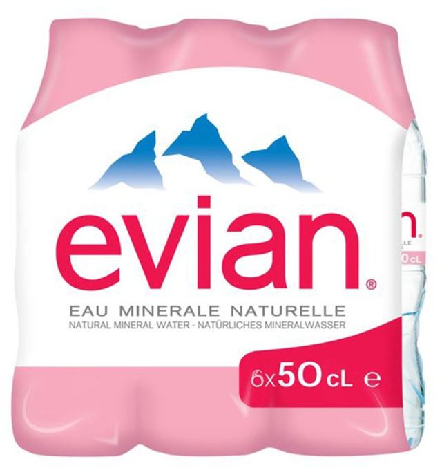 Evian μεταλλικό νερό 6 x 500ml                      