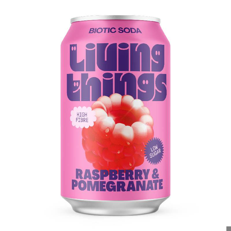 Living Things Σόδα με Σμέουρο & Ρόδι 330ml 