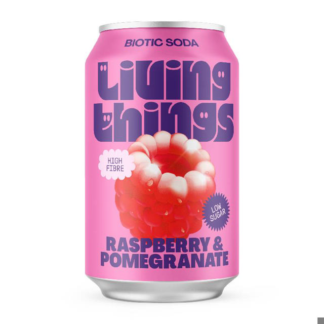 Living Things Σόδα με Σμέουρο & Ρόδι 330ml 
