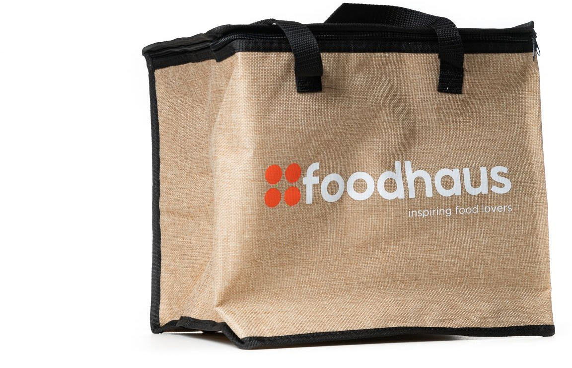 Jute cooler bag ( 34 x 27.5 x 32cm )