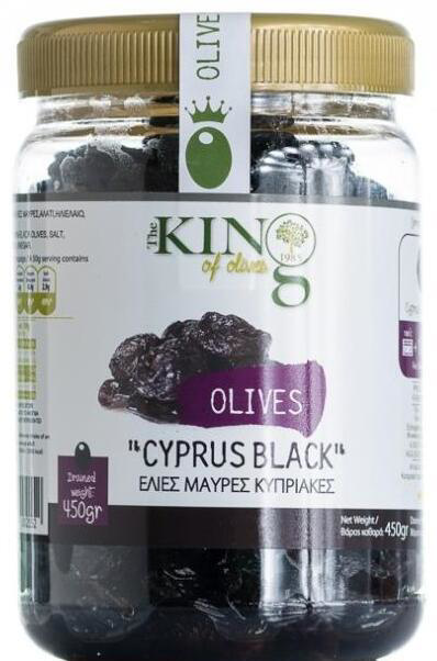 Κυπριακές μαύρες Ελιές 450g                       