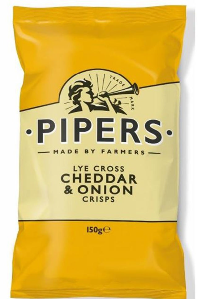 Pipers Τσιπς με τυρί τσένταρ & κρεμμύδι 150g