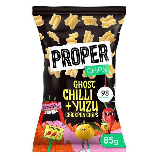 Proper τσιπς από ρεβύθια με γεύση τσίλι και γίουζου 85g