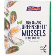 Half shell mussels New Zealand 30/45 1kg                             