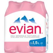 Evian Mineral Water 6 X 1.5L Pet                       