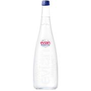 Evian mineral sparkling water 750ml glass bottle                           