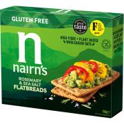 Nairn's πλακέ ψωμάκι με δεντρολίβανο και αλάτι χωρίς γλουτένη 150g