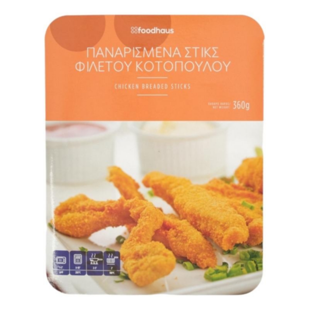 Παναρισμένα στικς κοτόπουλου 360g Παναρισμένα στικς κοτόπουλου 360g