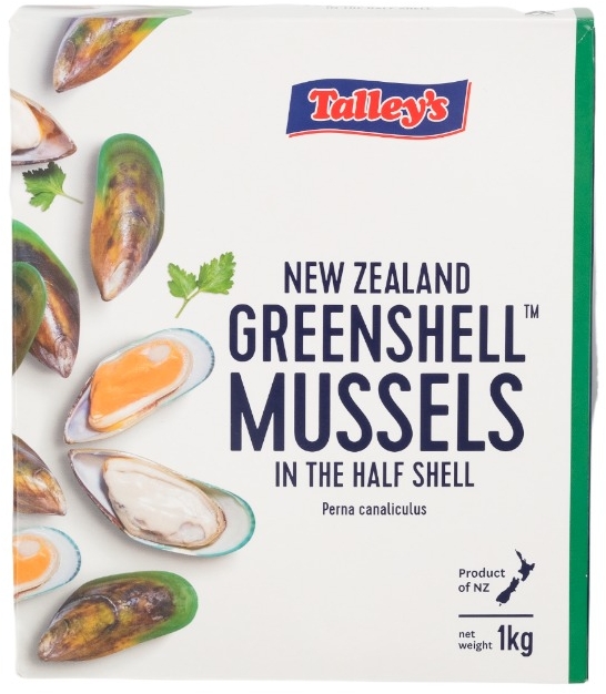 Half shell mussels New Zealand 30/45 1kg Half shell mussels New Zealand 30/45 1kg