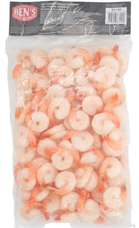 Ben's Tiger Shrimp 31/40 cooked & peeled 800g Ben's Tiger Shrimp 31/40 cooked & peeled 800g