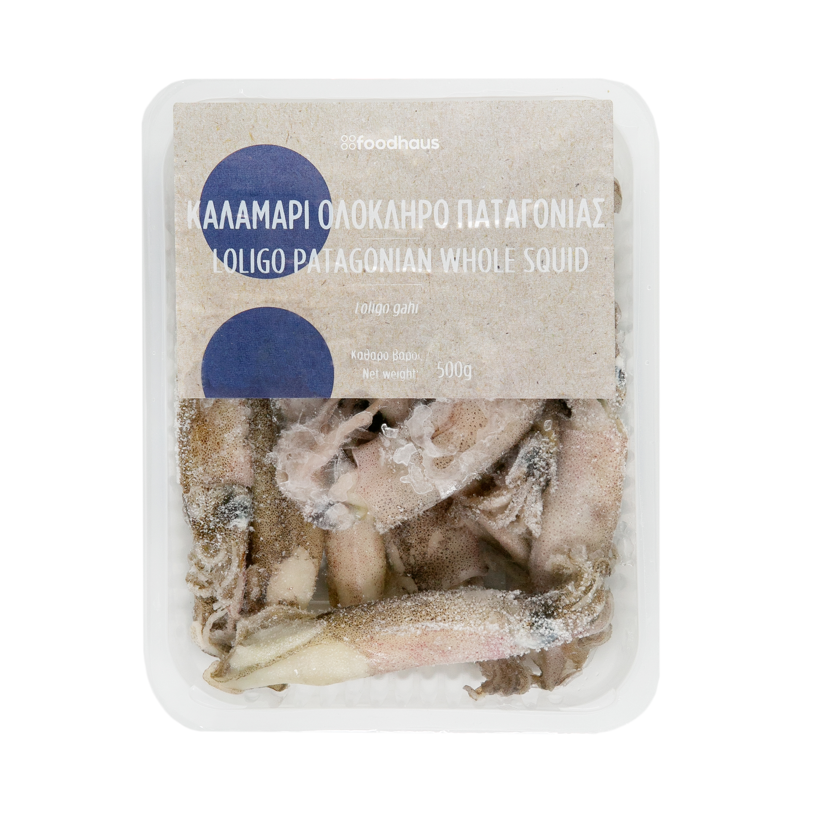 Loligo Patagonian whole 10-13 500g Loligo Patagonian whole 10-13 500g
