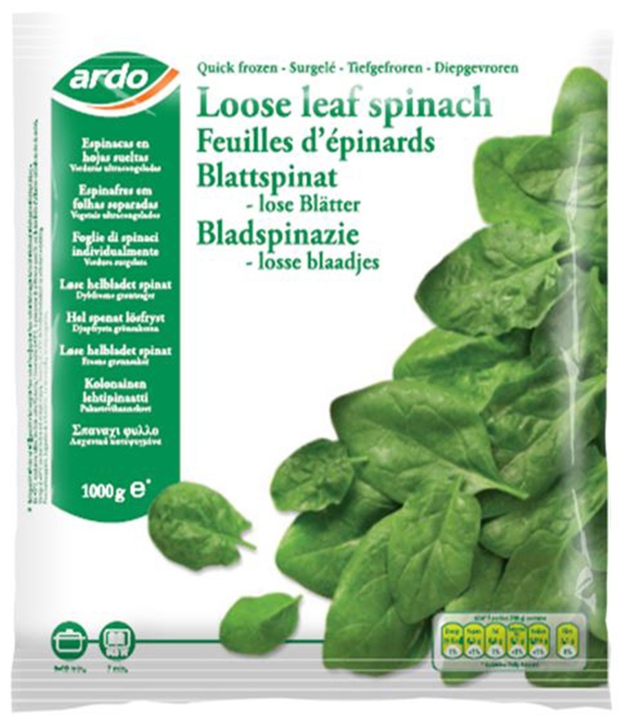 Ardo Leaf Spinach 1kg Ardo Leaf Spinach 1kg