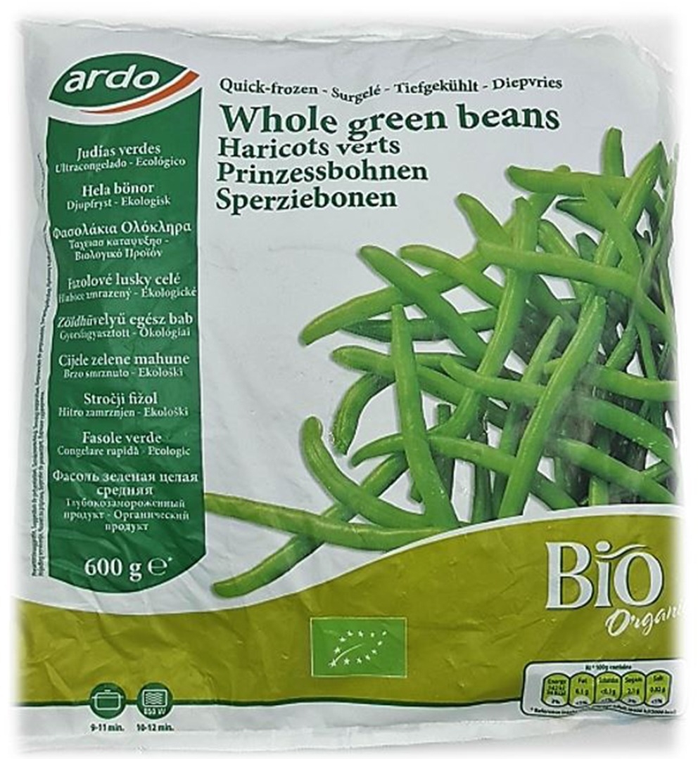 Ardo Bio Whole green Beans 600g Ardo Bio Whole green Beans 600g