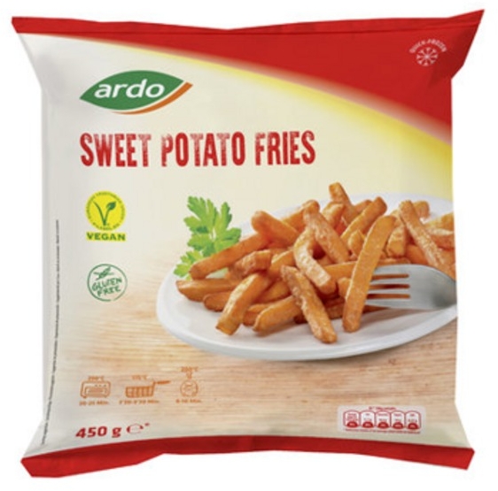 Ardo γλυκοπατάτες τηγανιτές 450g Ardo γλυκοπατάτες τηγανιτές 450g
