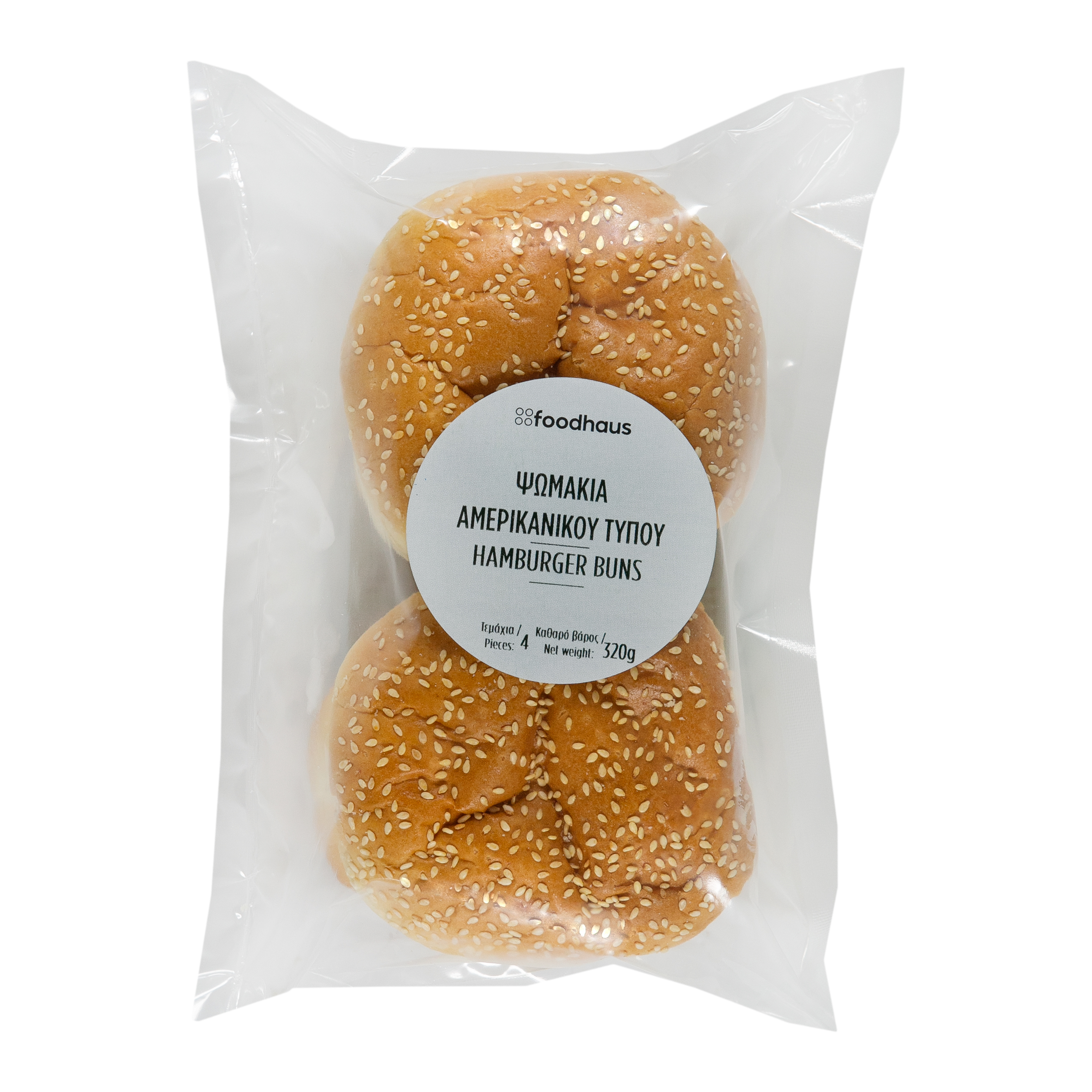 Hamburger buns 4 pieces 320g Hamburger buns 4 pieces 320g