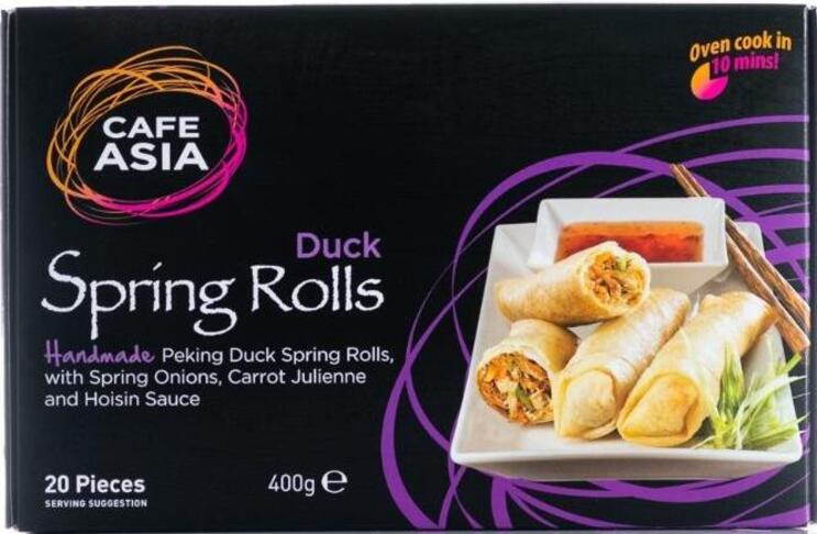 Pecking duck spring rolls 400g Pecking duck spring rolls 400g