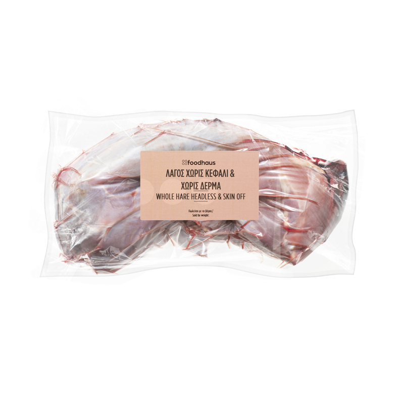 Whole hare head less skin off 1900g Whole hare head less skin off 1900g
