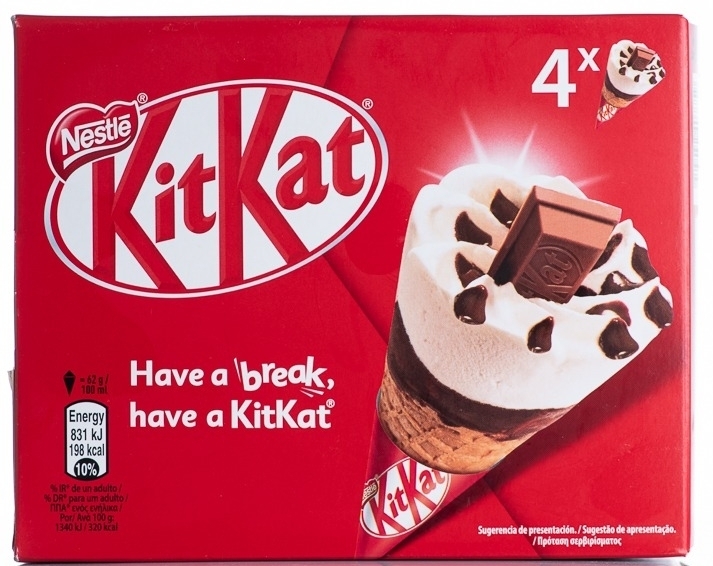 Kit Kat Cones 400ml 4 Pieces Kit Kat Cones 400ml 4 Pieces