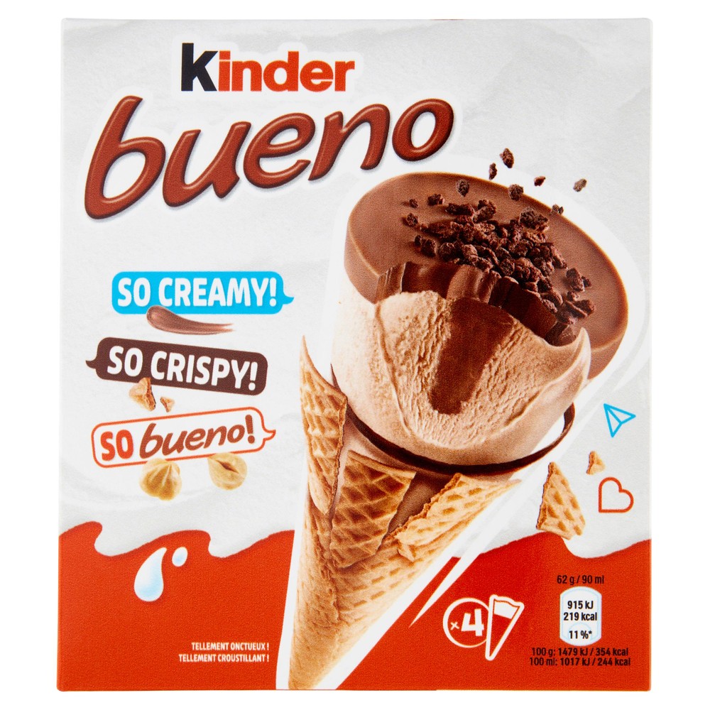Kinder Bueno Παγωτό χωνάκι κλασσικό 1 x 4 248g Kinder Bueno Παγωτό χωνάκι κλασσικό 1 x 4 248g