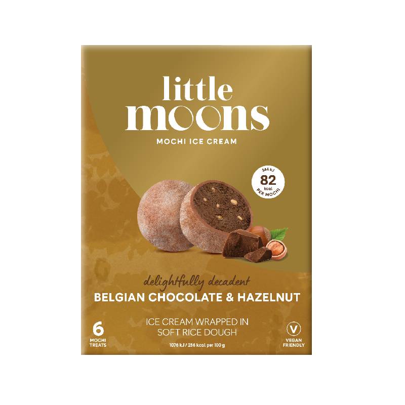 Little Moons Μochi παγωτό με βελγική σοκολάτα και φουντούκι x 6 192g Little Moons Μochi παγωτό με βελγική σοκολάτα και φουντούκι x 6 192g