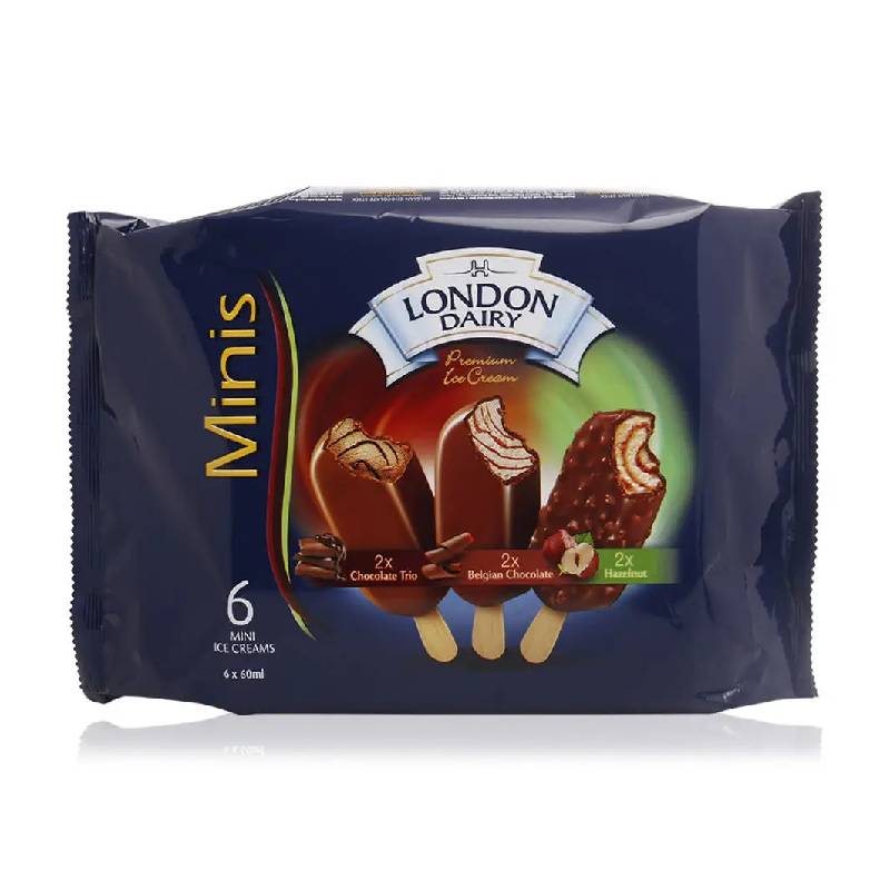 London Dairy Mini Mix Chocolate 6 x60ml London Dairy Mini Mix Chocolate 6 x60ml