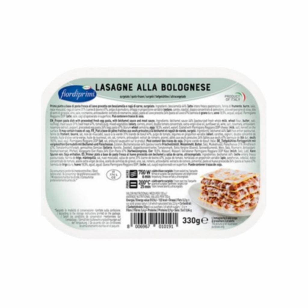 Fiordiprimi Lasagne alla bolognese 330g Fiordiprimi Lasagne alla bolognese 330g