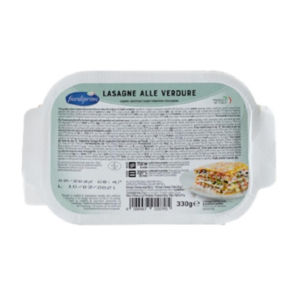 Fiordiprimi Lasagne with vegetables 330g Fiordiprimi Lasagne with vegetables 330g