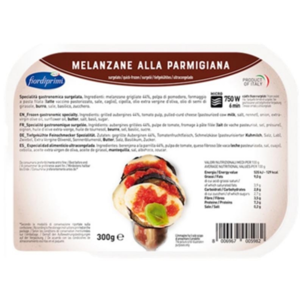 Fiordiprimi Μelanzane alla parmigiano 300g Fiordiprimi Μelanzane alla parmigiano 300g